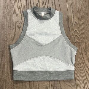 FP Movement by Free People Grey Tone Colorblock Cropped Tank